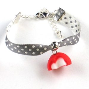 Bracelet Gourmand Miss Bonbon fraise croquée