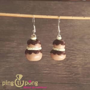 Bijoux originaux : boucles d'oreilles religieuses choco 50 oneShot