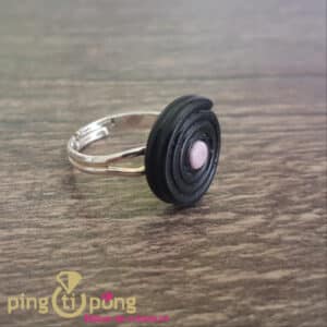 Bague originale : argent et pâte Fimo Pingtipong